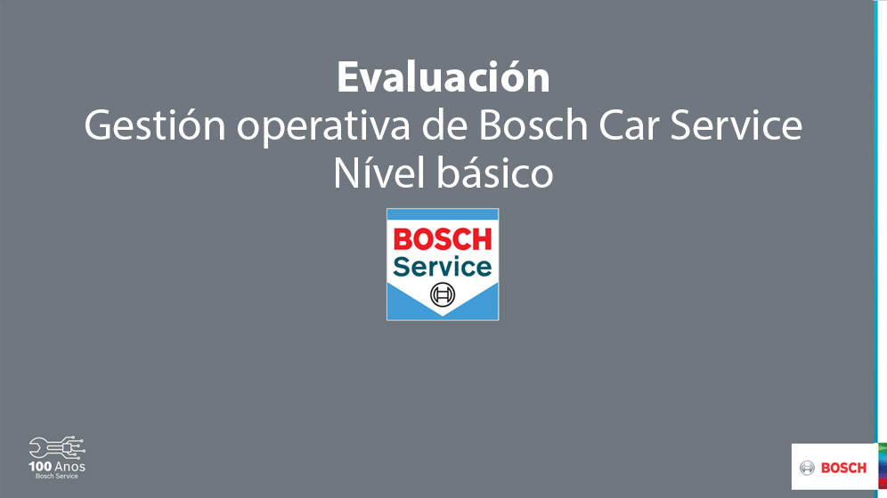 Gestin operativa de Bosch Car Service - nvel bsico - evaluacin